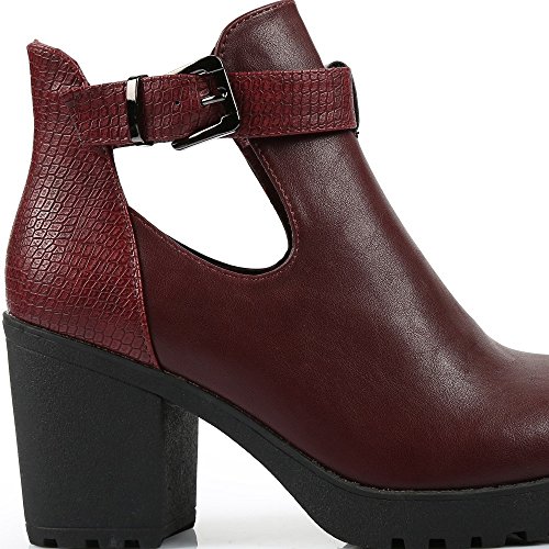 Ideal Shoes - stivaletti in finta pelle con tacco