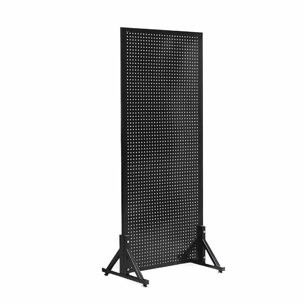 Genérico Paneles organizadores de Pared Perforados. Expositor metálico Perforado para Joyas y llaveros - Estantería para Accesorios, Tiendas y Eventos (Negro, 50x40x100 cm)