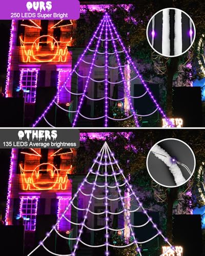 Amazon – 16.4' Light-Up Halloween Spider Web w/ 48" Spider - image 3