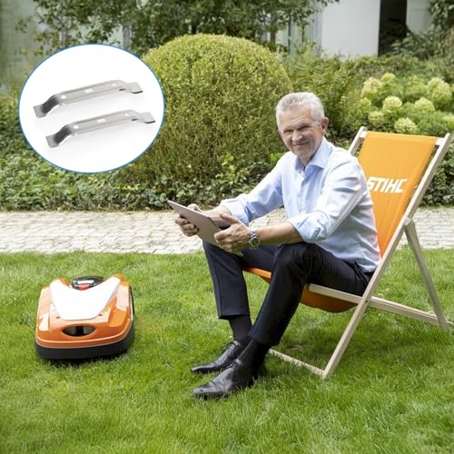 SWAWIS 2 Piezas Cuchillas para Robot Cortacésped Compatibles con Stihl iMOW RMI 422 422P 422PC RMI422 P C Repuesto para Cortacésped y Trimmer para Robots de Jardín - imagen 7