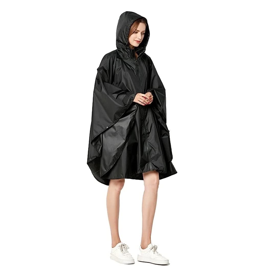 IRYZE Poncho Lluvia Chubasqueros Poncho De Lluvia Unisex Con Capucha Impermeable Con Cremallera Chaqueta Impermeable Para Adultos Mujeres Hombres Poncho Chubasquero