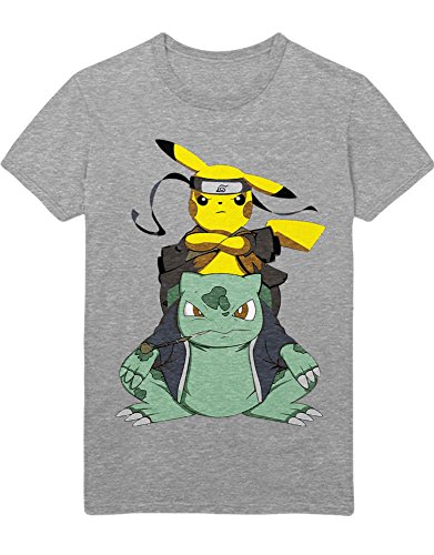 Hypeshirt T-Shirt Poke Go Pika C210020 Gris XL