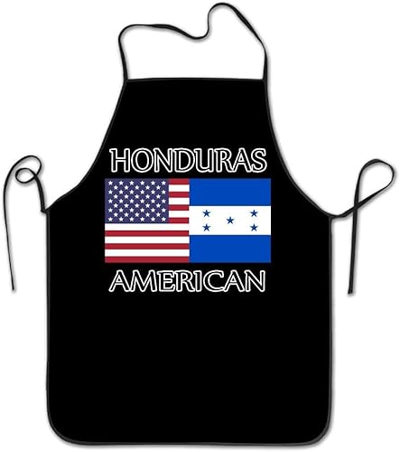 Delantales para hombre, bandera de Honduras, bandera estadounidense, para mujeres, hombres, delantal de cocina, delantal de chef con cuello