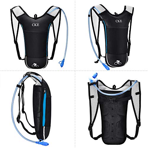 CKE Hydration Backpack for Men Women Kids Hydration Pack with 2L Water Bladder Water Backpack with Hydration Bladder for Running Cycling Biking Hiking Climbing Skiing Hunting Pouch