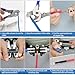 Cable Lug Crimping Tool with 170pcs Copper Wire Lugs, Wire Crimping Tool for AWG 10-1/0 Electrical Lug Crimper, with Cable Cutter, 210pcs Dual Wall Adhesive Heat Shrink Tubing