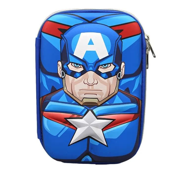 VJMART Premium 3D EVA Hardtop Pencil Boxes for Boys and Girls | Avengers Print | Durable and Stylish Pencil Pouches (captainamerica) (B0CX54PR4B) Amazon Price History, Amazon Price Tracker