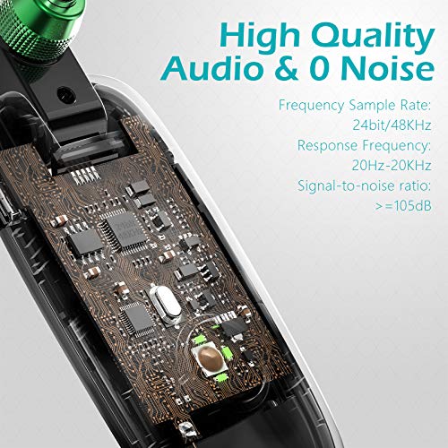 Westshell Upgrade Wireless Guitar Transmitter Receiver Digital Wireless Guitar System Acoustic Bass Guitar Accessories Rechargeable Audio Wireless System with Protected Silicone Back