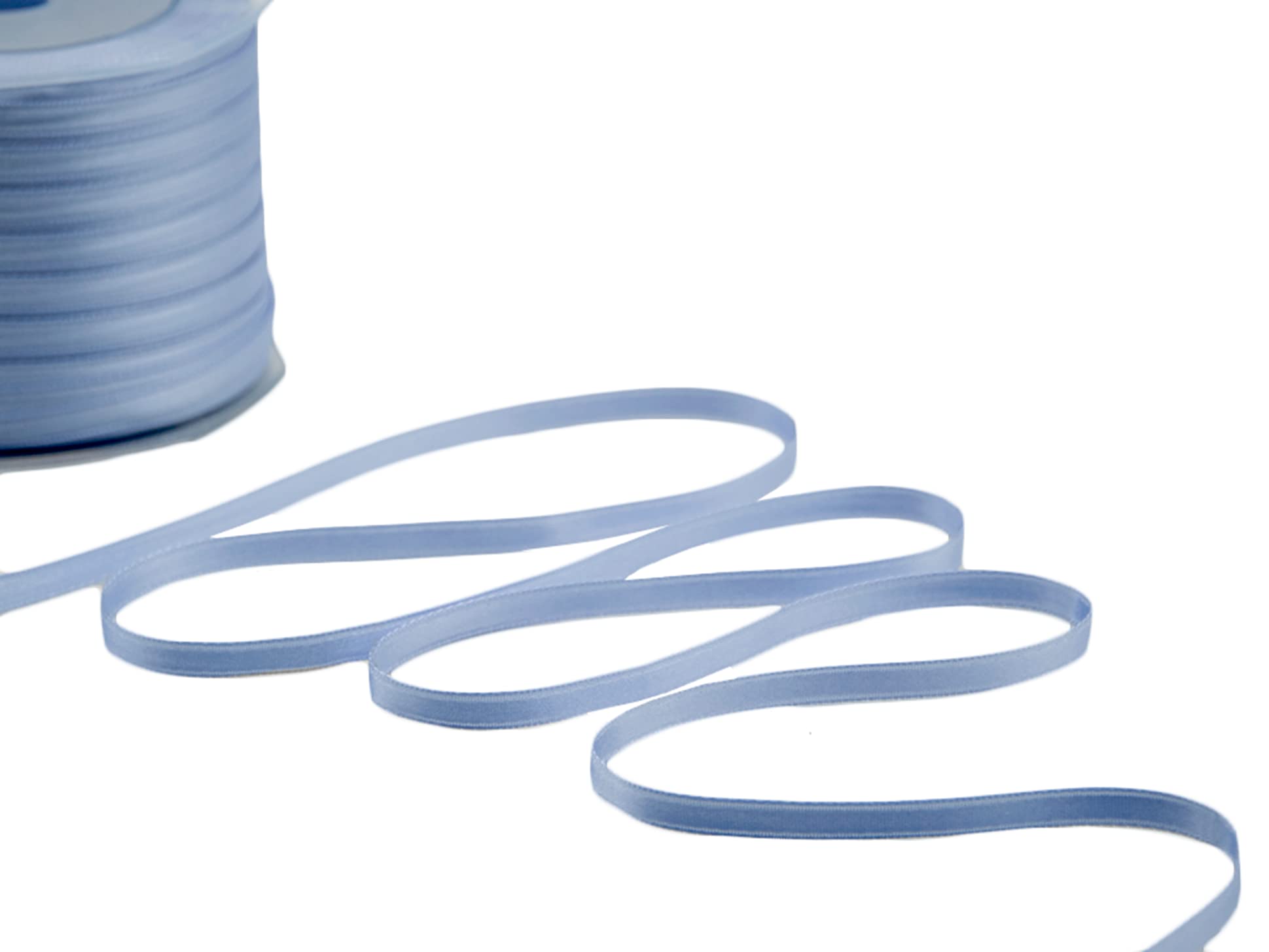 Nastro Doppio Raso Furlanis 6mm X 100m - Rosa Cipria | Tessuto Italiano Per Bomboniere E Decorazioni - Foto 2