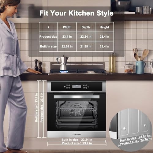 image for AMZCHEF Single Wall Oven 24