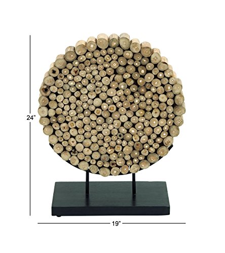 Estatua Decorativa Abstracta de Madera de Teca 24 in miniatura 6