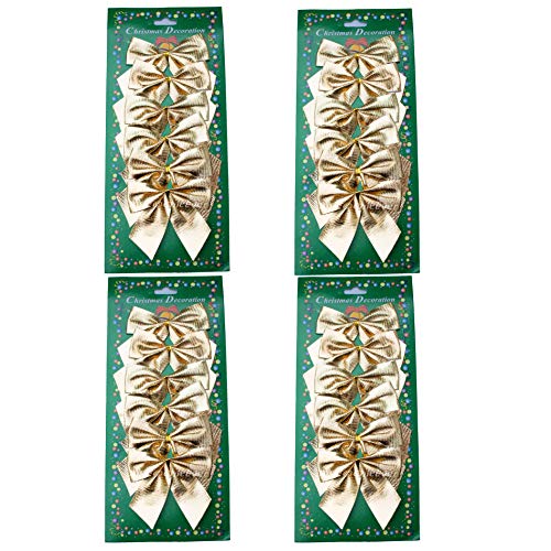ChicEver 24x kleine Schleifen Gold Weihnachten Weihnachtsschleifen 7,5cm 0236f Cover