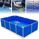 VUIKLCty Compacto de plástico Acuario Temporal for Exteriores, Apto for Carpas koi, Tortugas y Peces Nadadores (Azul, 250 x 200 x 50 cm) Depósito de Agua de Lona