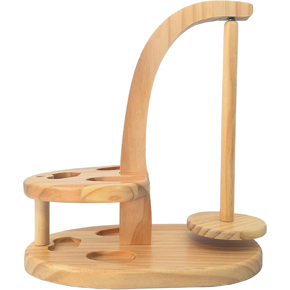 Hndhbfgrt Yarn Holder for Crocheting- Wooden Yarn Ball Holder, Yarn Spinner with Magnetic Design, Gift for Knitting Lover Enthusiasts