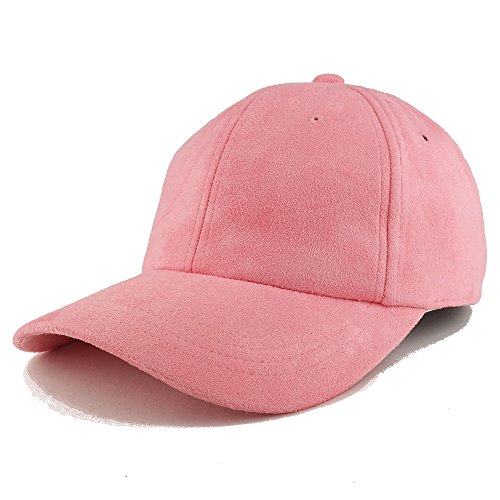 Image of Trendy Apparel Shop Plain Faux Suede Leather Adjustable Structured Baseball Cap