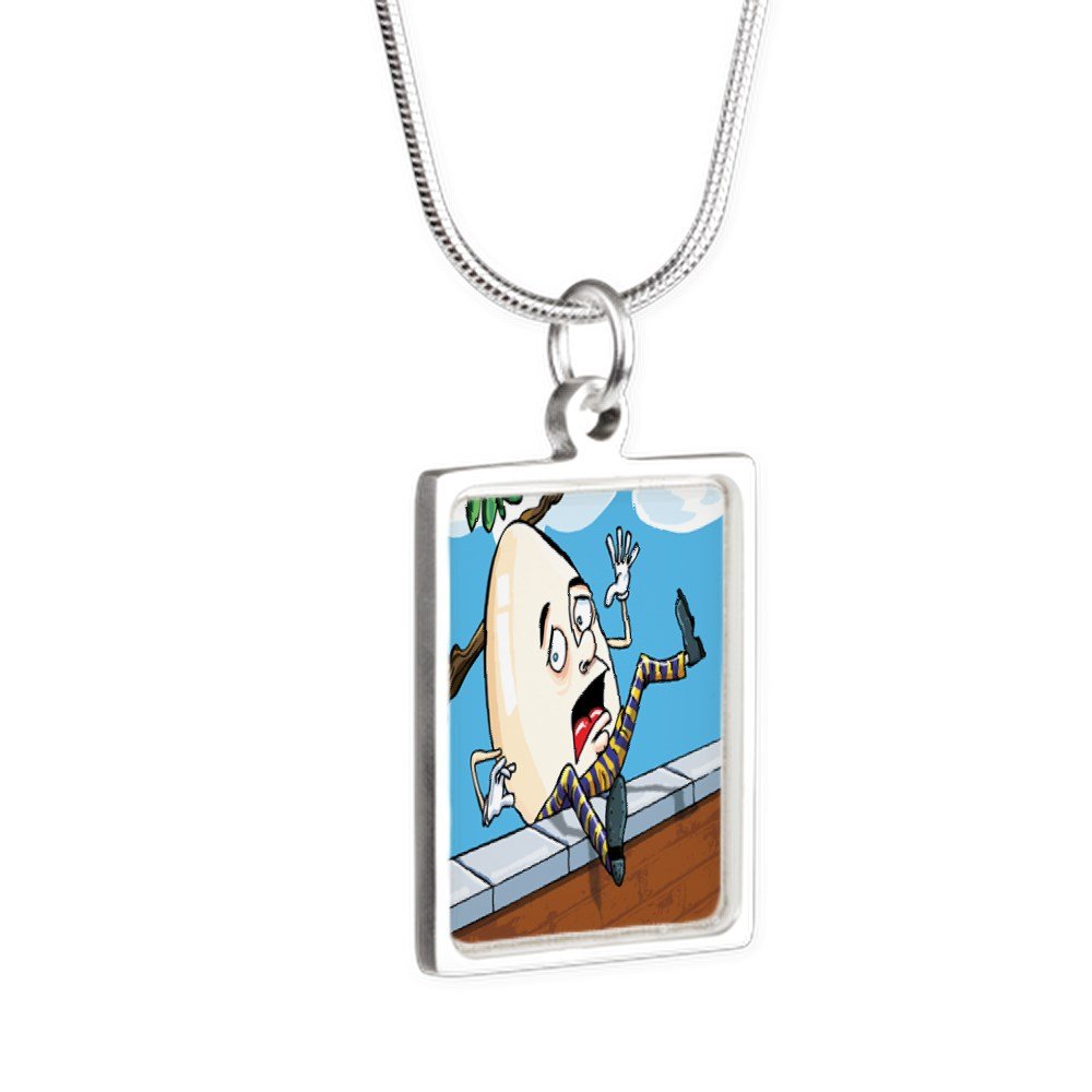 Royal Lion Silver Portrait Necklace Humpty Dumpty Sat On Wall