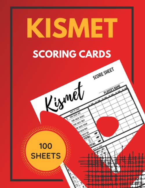 kismet scoring cards: kismet dice game score sheets