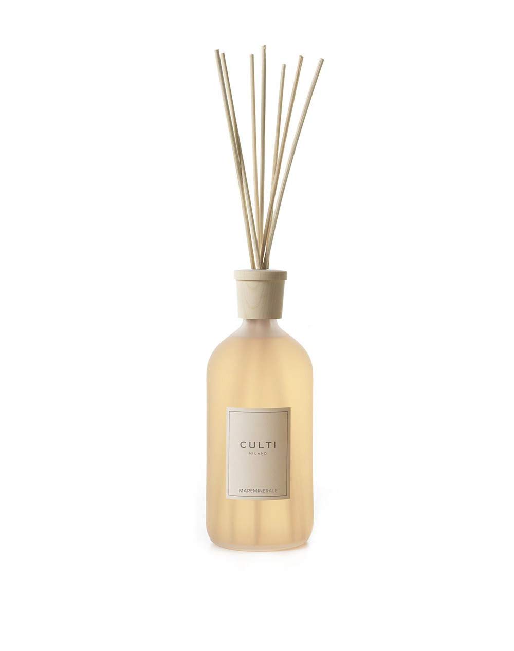 Culti Diffuseur de parfum en bâtonnets Style Milano Parfum maréminéral, à la moelle, accord marin, musc minéral 1000 ml - Durée de vie de 3 mois : 10 à 20 m²