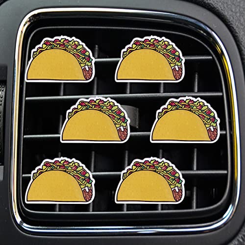 Image of 6 Pcs Taco Air Vent Clips, Fnuuy Taco Car Air Fresheners Vent Clips Car Diffuser Vent Clip Car Interior Decor Charm Car Decoration Cute Car Accessories for Women Girls