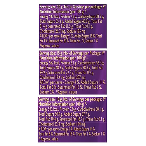 Image of Cadbury Dairy Milk Silk Chocolate Bars Combo (2 x Silk Plain 60 g, 2 x Silk Oreo 60 g and 2 x Silk Fruit and Nut 55 Grams)