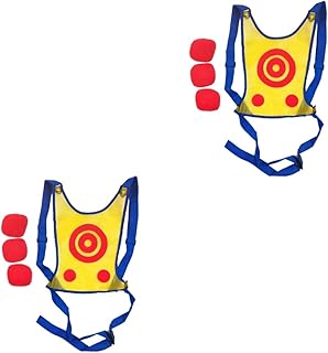 TOYANDONA Sticky Ball Vest 2 Sets Outside Toy for Kids Sticky Vest for Ball Sticky Ball Dribble Parent-Child Label Sticky Target Ball
