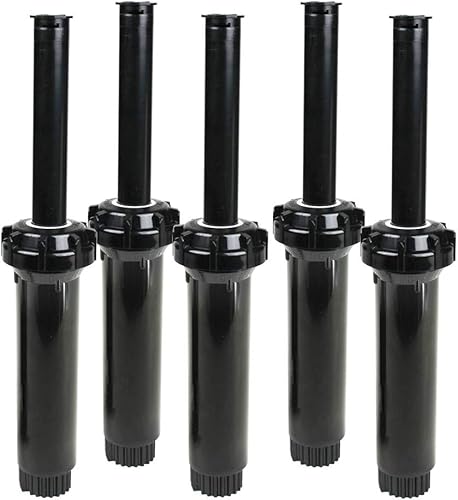 Toro 53458 - Paquete de 5, aspersor desplegable de media boquilla de 4 pulgadas y 15 pies, serie 570, color negro