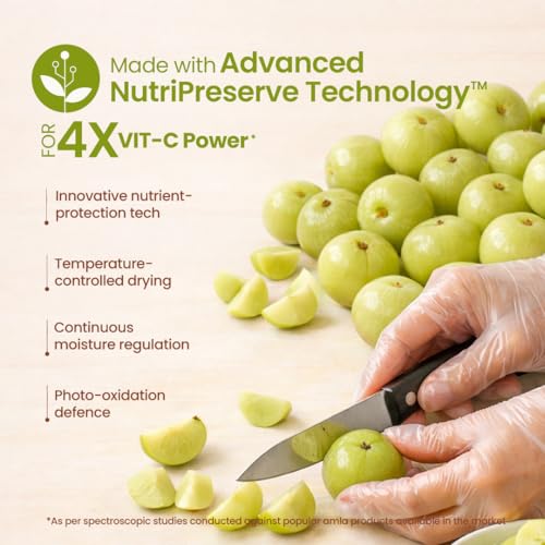 Image of Nat Habit 100% Pure Amla Powder 125g | Phyllanthus Emblica | 4X Vitamin C Power with Nutri-Preserve Technology | Ultra Fine Grind for Hair Growth, Hair Fall Control & Skin Brightening