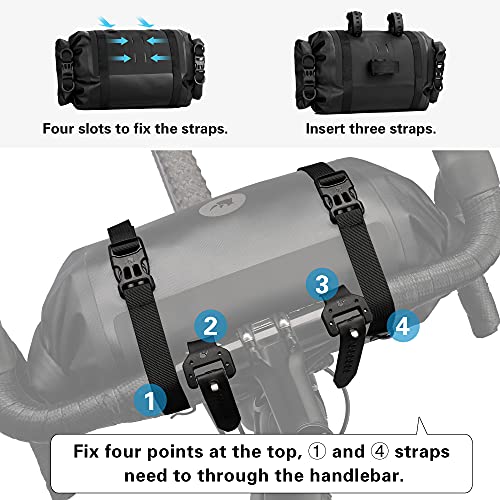 Rhinowalk 2PC Bike Handlebar Bag Set Waterproof Bicycle Front Tube Bag Large Capacity Storage Bag Shoulder Bag by Rhinowalk - Image 5