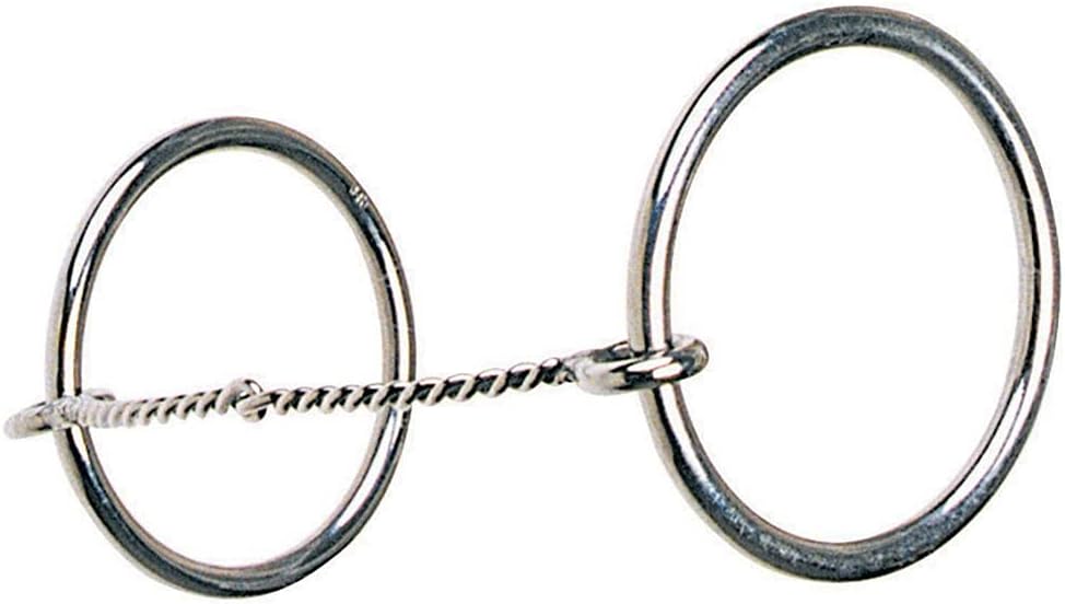 Reinsman 109 Medium Loose Ring 2-Piece Thin Twisted Wire Snaffle for Horse, Silver