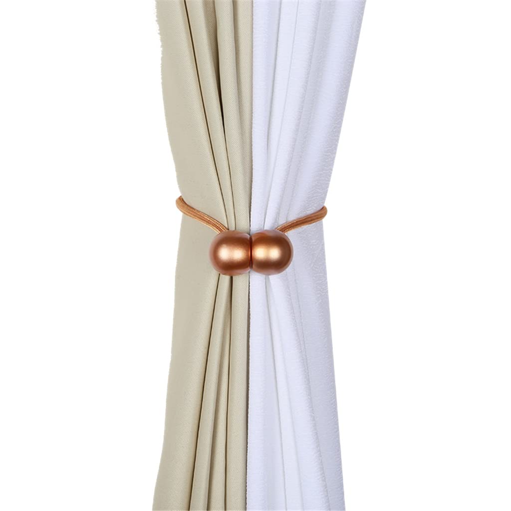 4 Pcs Clip de Rideau Magnétique Décor À La Maison Rideaux Titulaire Embrasse Boucle Boule Suspendue Boucle Attache Arrière Rideau Accessoires (Couleur : A, Taille (A comme Le Montre l'image)