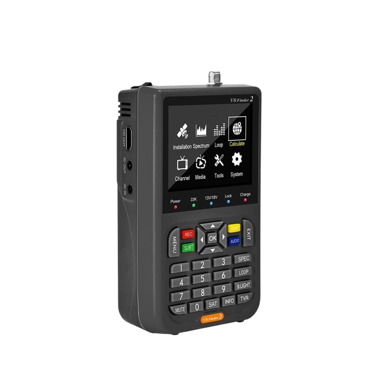 Buscador de satélite V8 Finder 2, DVB-S2/S2X, Pantalla HD de 3,5", analizador de Espectro, AZ/EL automático, /AV, Compatible con Mayoristas
