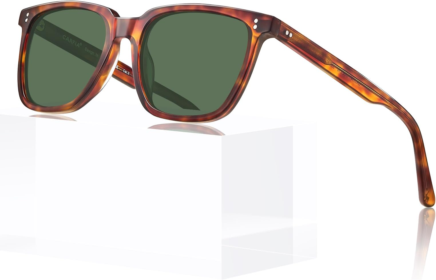 CARFIA Retro Square Mens Sunglasses Polarised Eyewear 100% UV Protection for Driving Travel