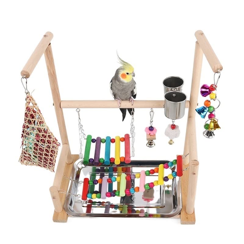 Puesto de pájaros Combinación de Varios Juguetes, Loro, Casino, Juguete for morder, Escalera for Escalar, en la Nube, Anillo oscilante, for pájaros, Puente Colgante