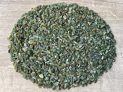 Image of GAF TREASURES 2 oz Lot Natural Semi Green Aventurine Gemstone Chips, Crushed Mini Tumbled Crystals, Undrilled Crystal Chips (Green Aventurine)
