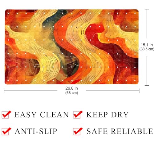Tapis de bain antidérapant extra long séchage rapide et facile à nettoyer - 5