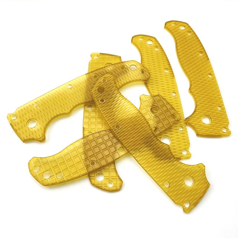 1 Pair Custom PEI Scales Fit for Demko AD 20.5, Transparent Ultem Handle Patch DIY Accessory