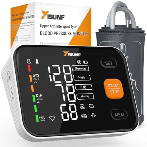 Image of Arm Blood Pressure Monitor, Automatic Digital Blood Pressure Machine for Home Use with Dual User Memory, Adjustable BP Cuff, Unlimited Free Measurement