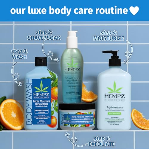 Image of Hempz Triple Moisture Body Moisturizer,17 Oz - Hydrating Lotion Rich with Minerals,Vitamin C,& Hempseed Oil to Nourish & Repair Extremely Dry or Sensitive Skin for Body,(Pack of 2)