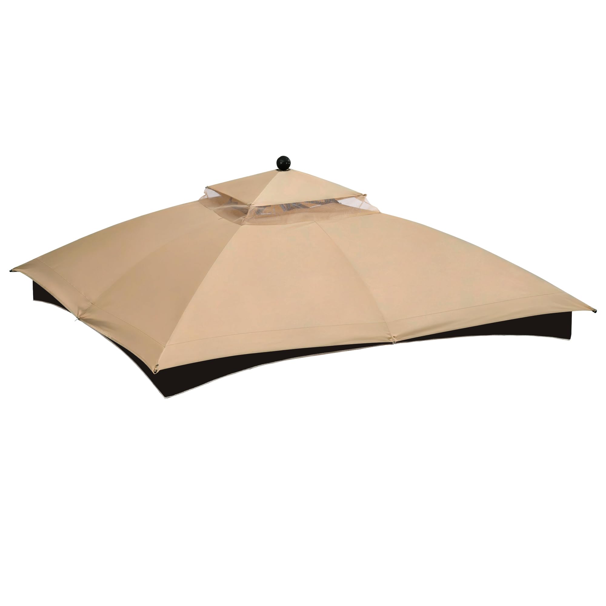 COOSHADE Gazebo Replacement Canopy Top for Lowe's Allen Roth #GF-12S004B-1(Light Beige)