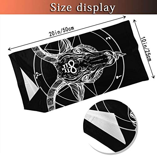 Pentagram Satanic Tattoo Retro Neck Gaiter Face Mask Sports Bandana Balaclava Headwear Scarf Headband For Women And Men #TOP3