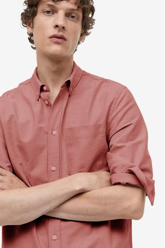 Image of BE ACTIVE Men's Oxford Cotton Lycra Casual Shirt || Men Stylish Shirt || Full Sleeves || Simple Shirt for Men || Timeless Style & Comfort