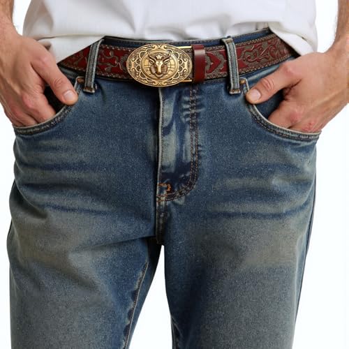 Fashionable Men's Leather Belt Automatic Buckles Leather Belt Adjustable Belt For Everyday Styles4