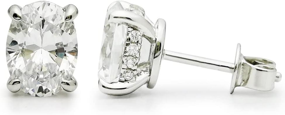 Bo.Dream Cubic Zirconia CZ Stud Earrings for Women 925 Sterling Silver - Image 3