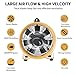 ONNAO Utility Blower Fan 8 inch Ventilator 3300RPM Extractor Industrial 1500 m3/h High Velocity Portable Ventilation Fan with 25 ft Flexible Duct Hose