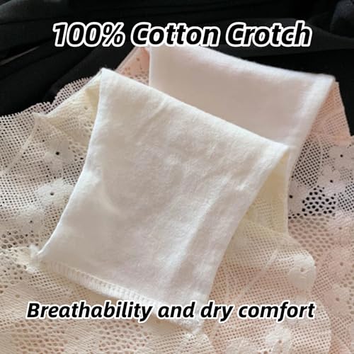 Cute French Floral Tulle Panties,Breathable One-piece Cut Underwear,Cotton Crotch Briefs for Girls,Mid Rise 4-Pack3