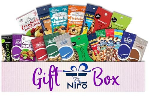 Niro Gift Basket with Individual Single Serve Packs- Trail Mix Snacks Variety Pack for Adults - 40 Pack: Healthy Snacks for Adults, 20 Different Nuts and Trail Mixes image 5