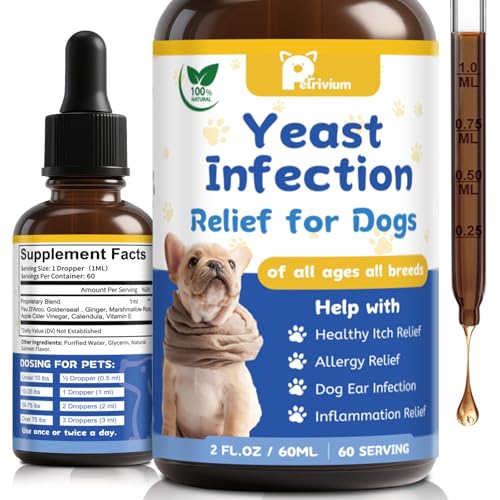 Yeast Infection Treatment for Dog, Natural Dog Yeast Infection Relief for Itchy Skin & Ear - Allergy...