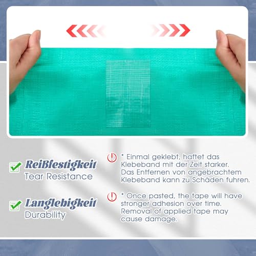 Sinmoe PE Planenband Lkw Reparatur Klebeband Markisenstoff Reparaturset 8cm ∗ 8m Wasserdicht Zelt Flicken für Kfz Anhänger Flugzeug Flicken Gewebeplane Trampolin Planen Kleber(Transparente)