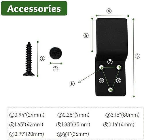 Miniatura 4 de 1 pestillo para puerta de granero de 5.5 pulgadas, color negro mate, resistente, para puerta de granja, para madera, pestillos de puerta, valla de