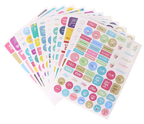 Planner Stickers Penta Angel 12 Sheets Monthly Calendar Mini Icons Stickers Household Budget Daily Errands Important Day Stickers (Daily Stickers)