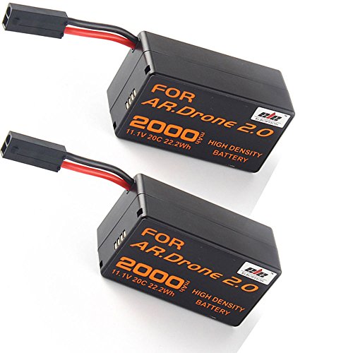 2pcs 2000mAh 11.1v Batterie grande capacité pour Parrot AR.Drone 2.0 Quadcopter Nouveau